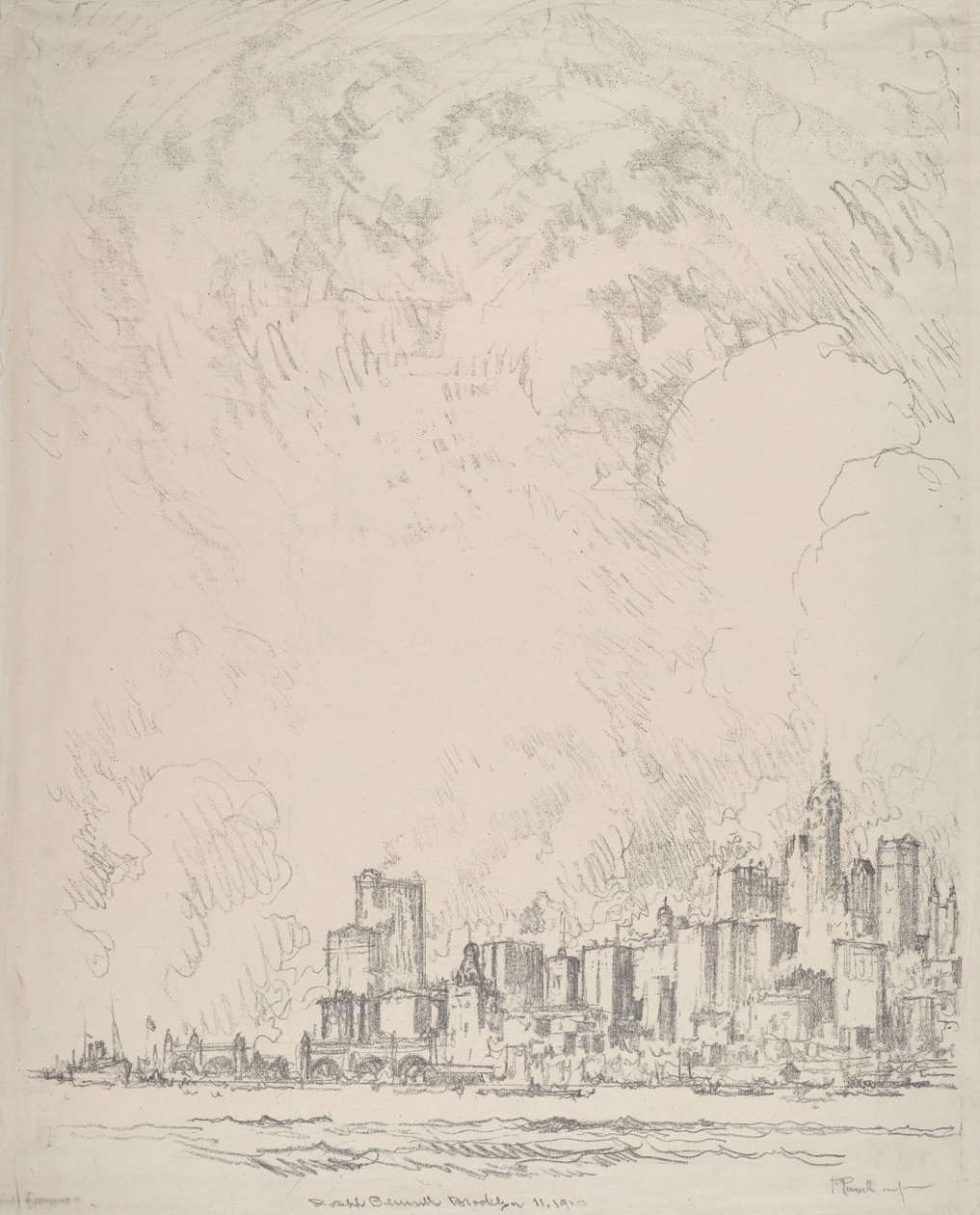 New York fra Brooklyn af Joseph Pennell