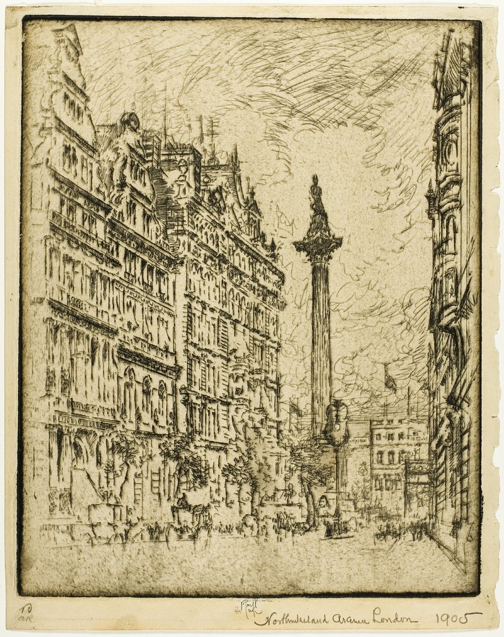 Northumberland Avenue af Joseph Pennell