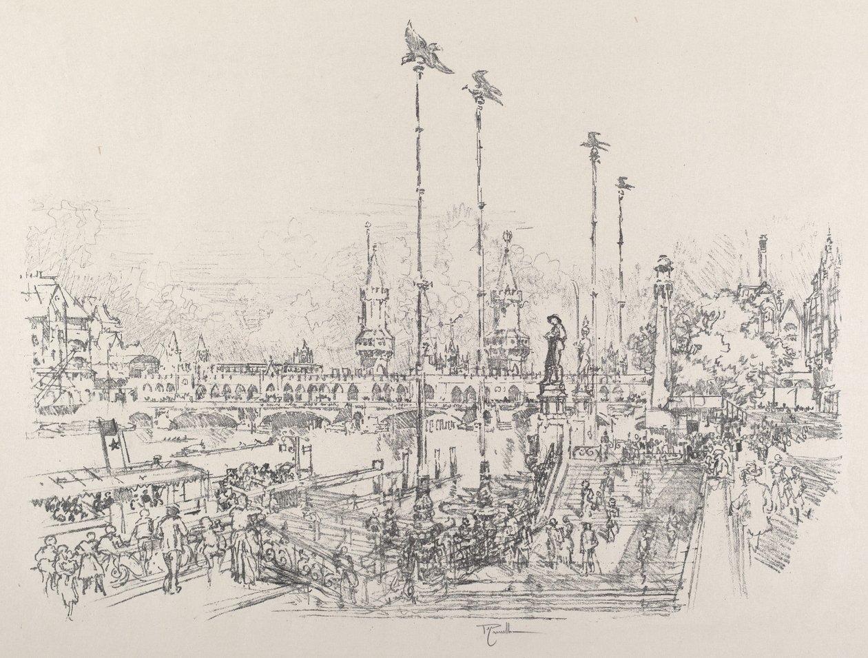 Oberbaum-broen, Berlin af Joseph Pennell
