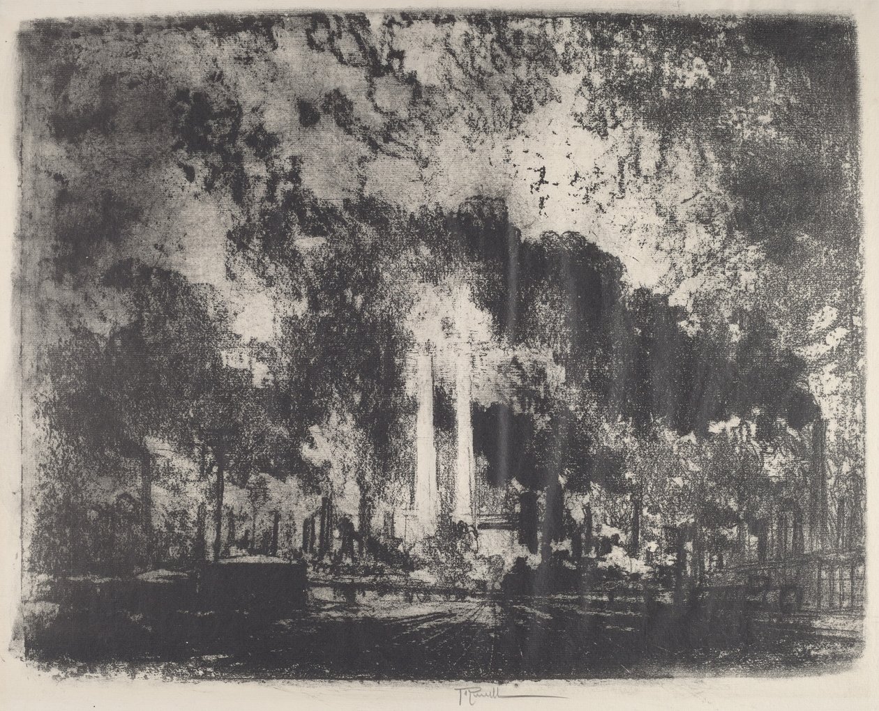 Olieraffinering, Whiting, Indiana, 1915. af Joseph Pennell