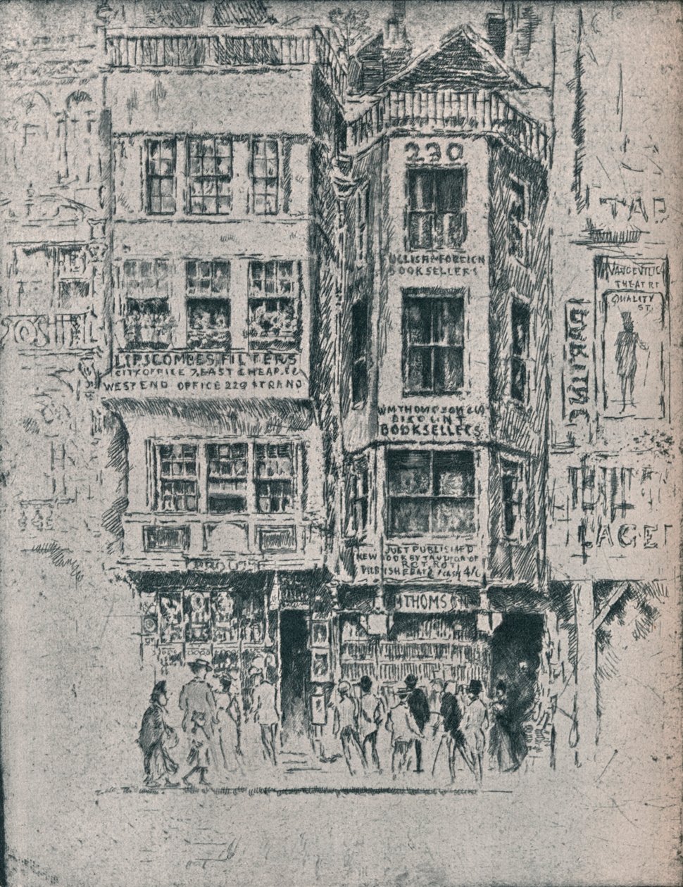 Gamle Strandbutikker, c1900, 1906-7 af Joseph Pennell