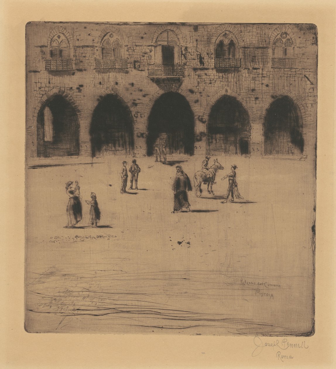 Rådhus, Pistoia af Joseph Pennell