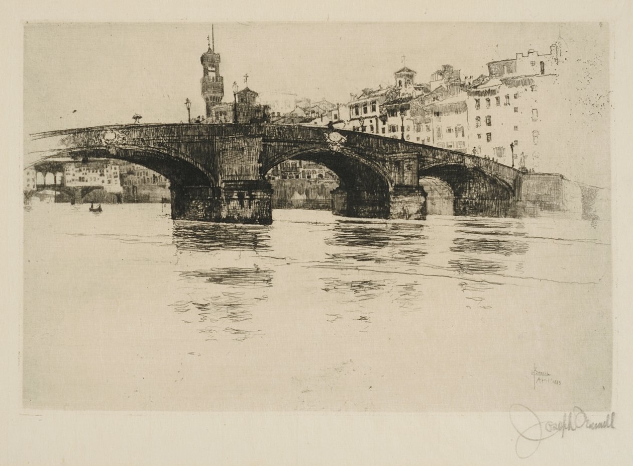 Ponte Santa Trinita, Firenze af Joseph Pennell