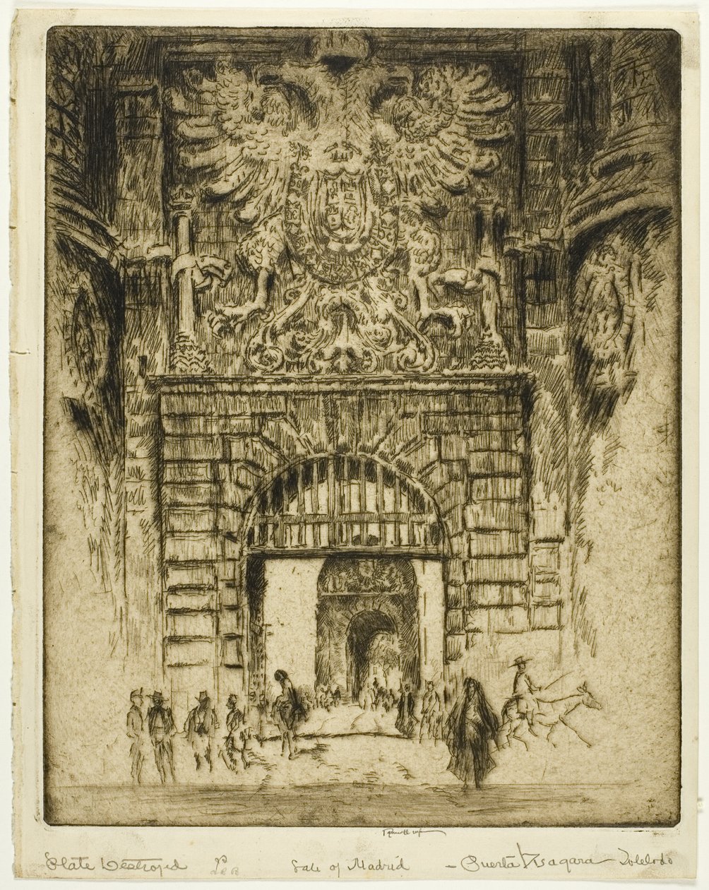 Veranda af San MacLou, Rouen af Joseph Pennell