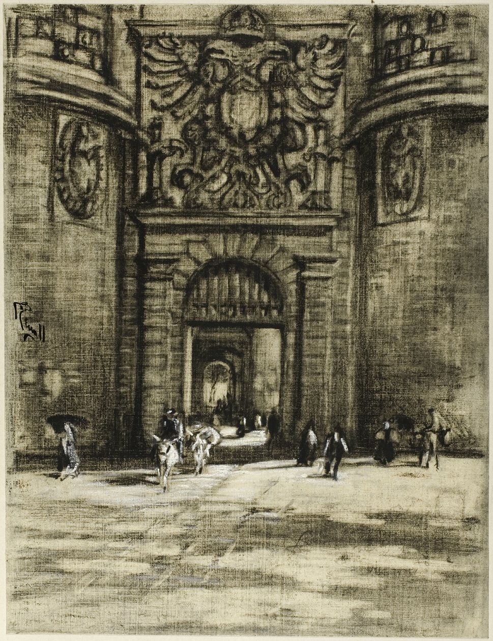 Porta Viragia, Toledo af Joseph Pennell