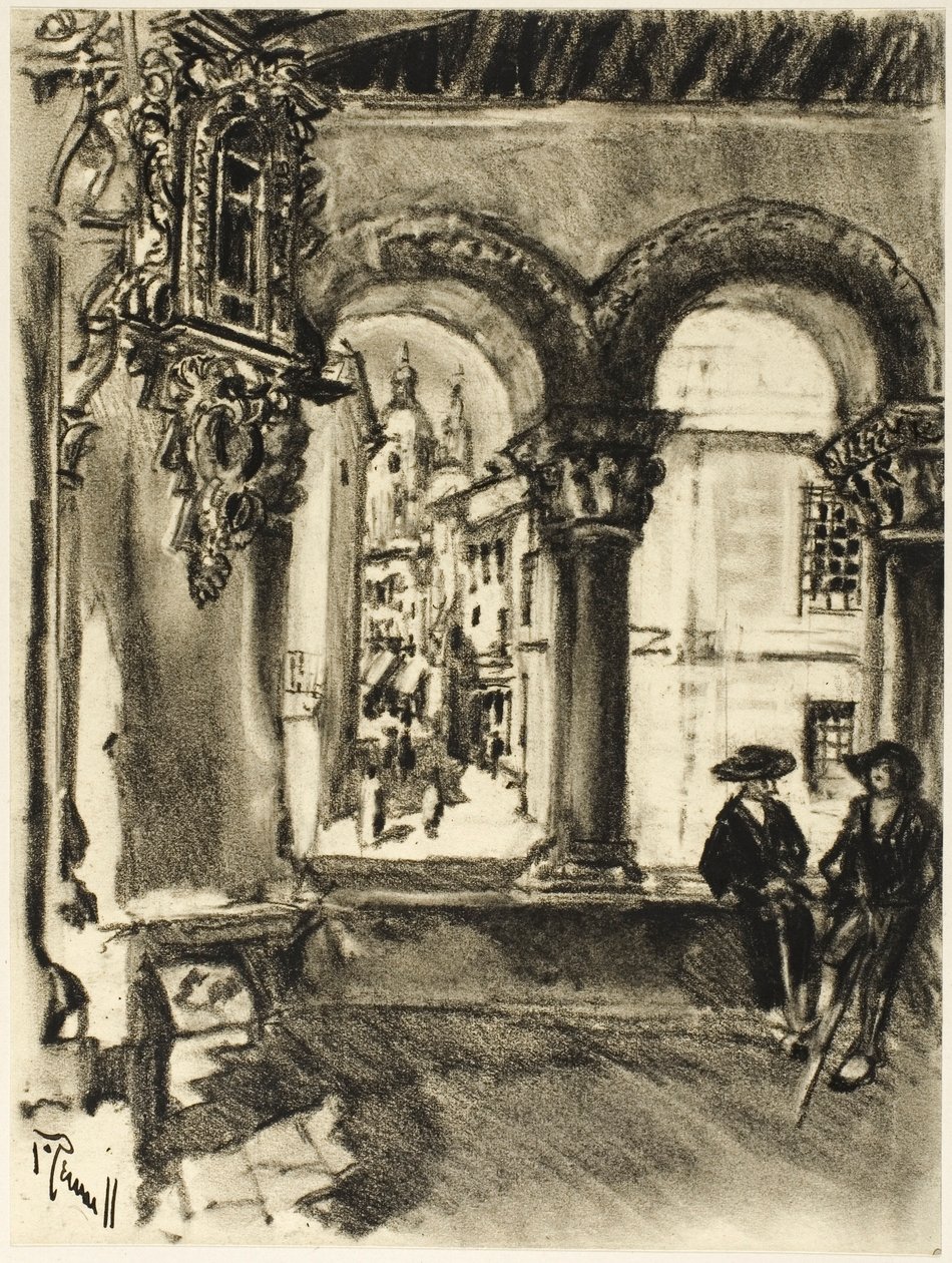 Portico San Martin, Segovia af Joseph Pennell