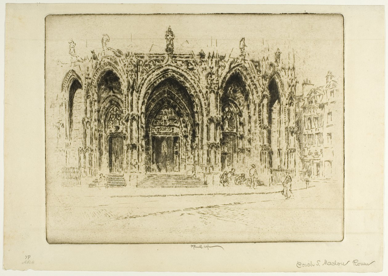 Puerta Bisagra, Madrids port, Toledo af Joseph Pennell