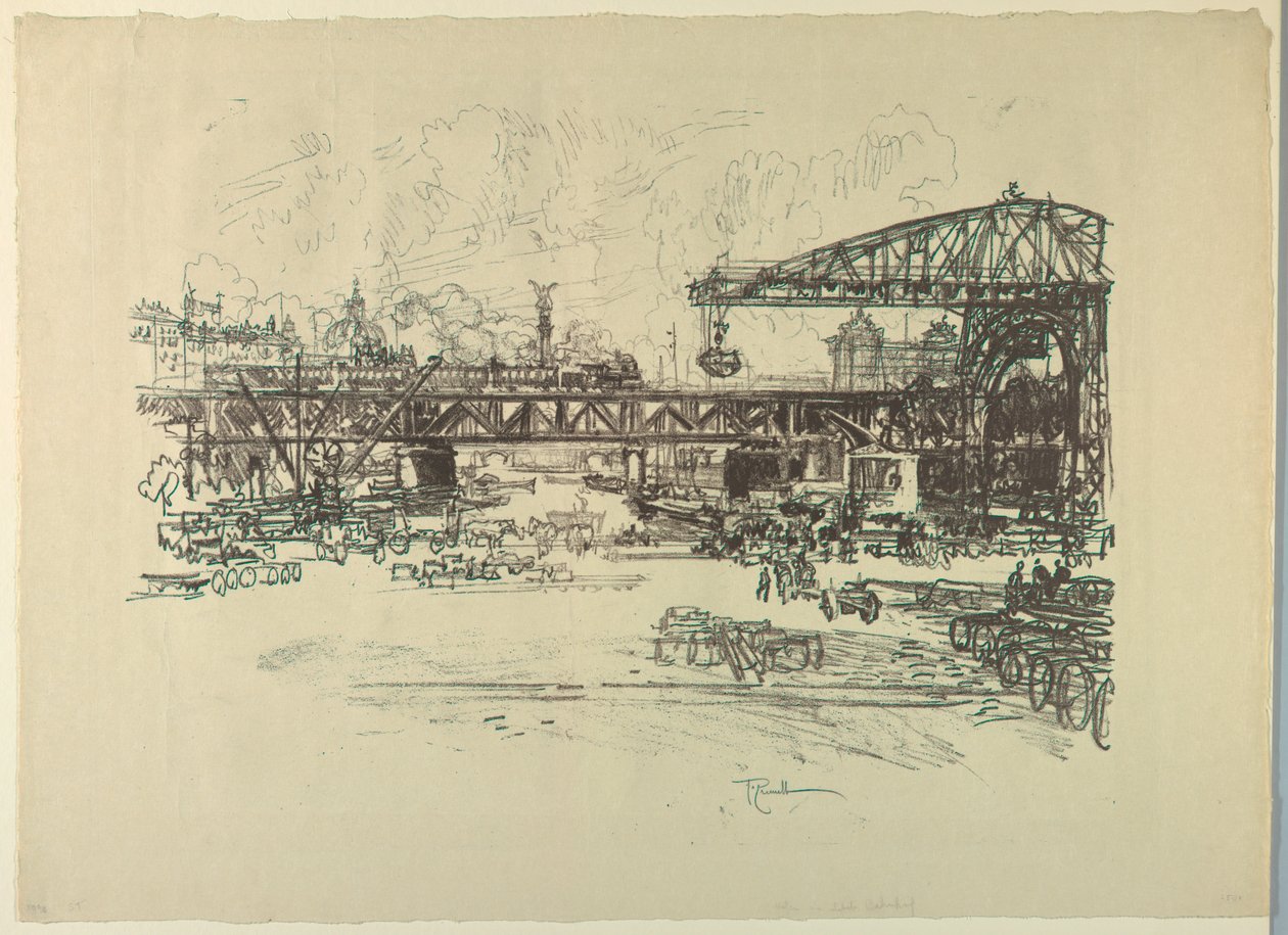 Jernbanestation, Berlin af Joseph Pennell