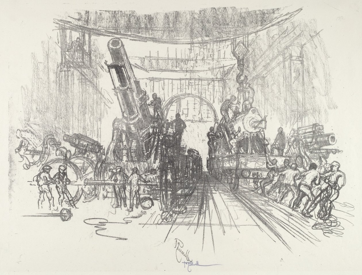 Klar til krig, 1916. af Joseph Pennell