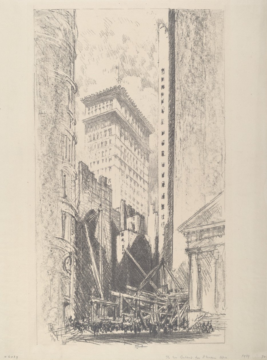 Ombygning af Broad Street af Joseph Pennell