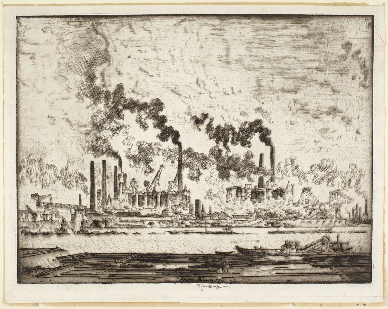Rhinslotte, Duisburg af Joseph Pennell