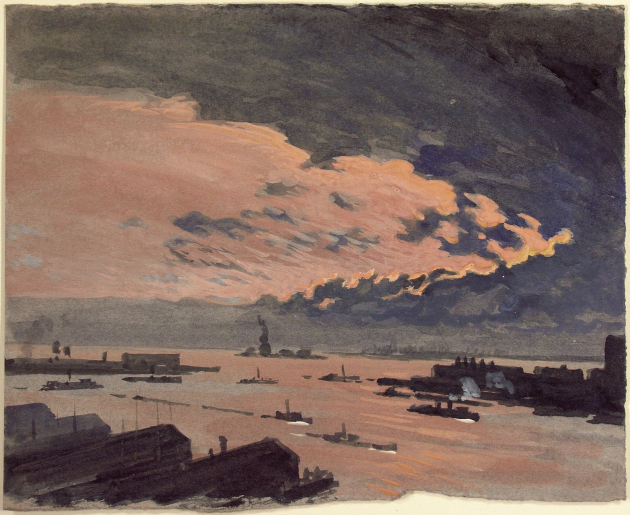 Roserøde skyer af Joseph Pennell