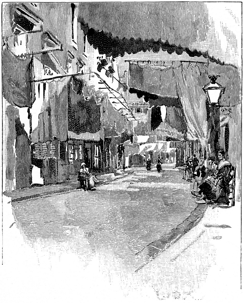 Rue de Beaucaire. Gravering af Joseph Pennell 1888 af Joseph Pennell