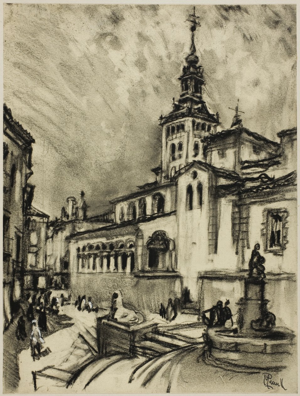 San Martin, Segovia af Joseph Pennell