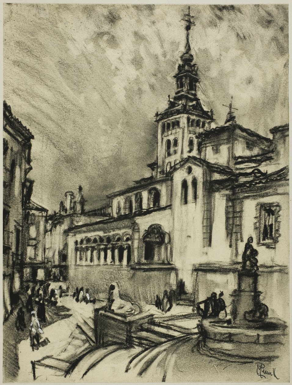 San Martin, Segovia af Joseph Pennell