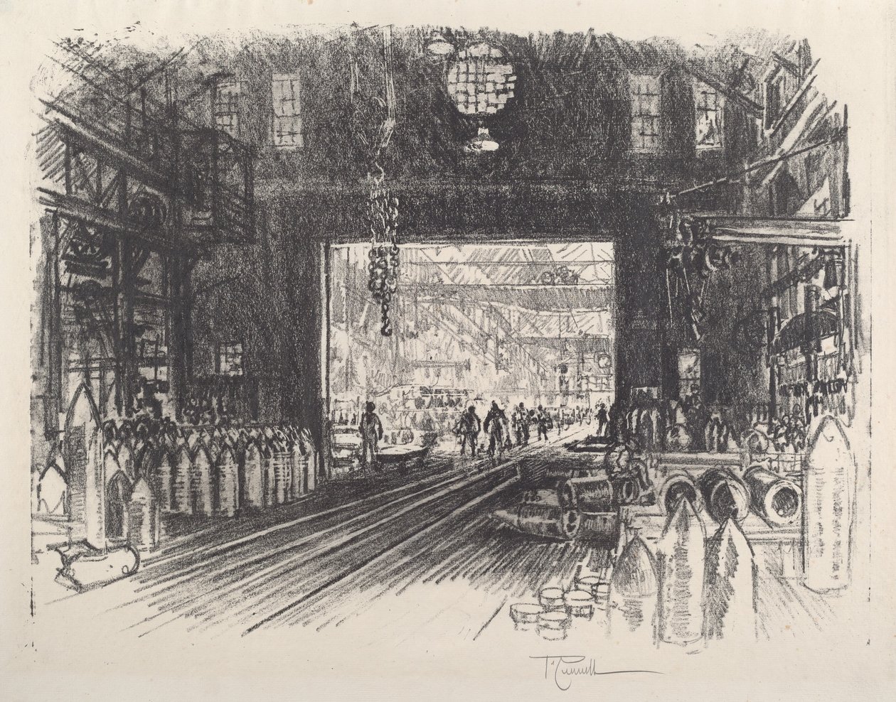 Shell Factory, No.II af Joseph Pennell