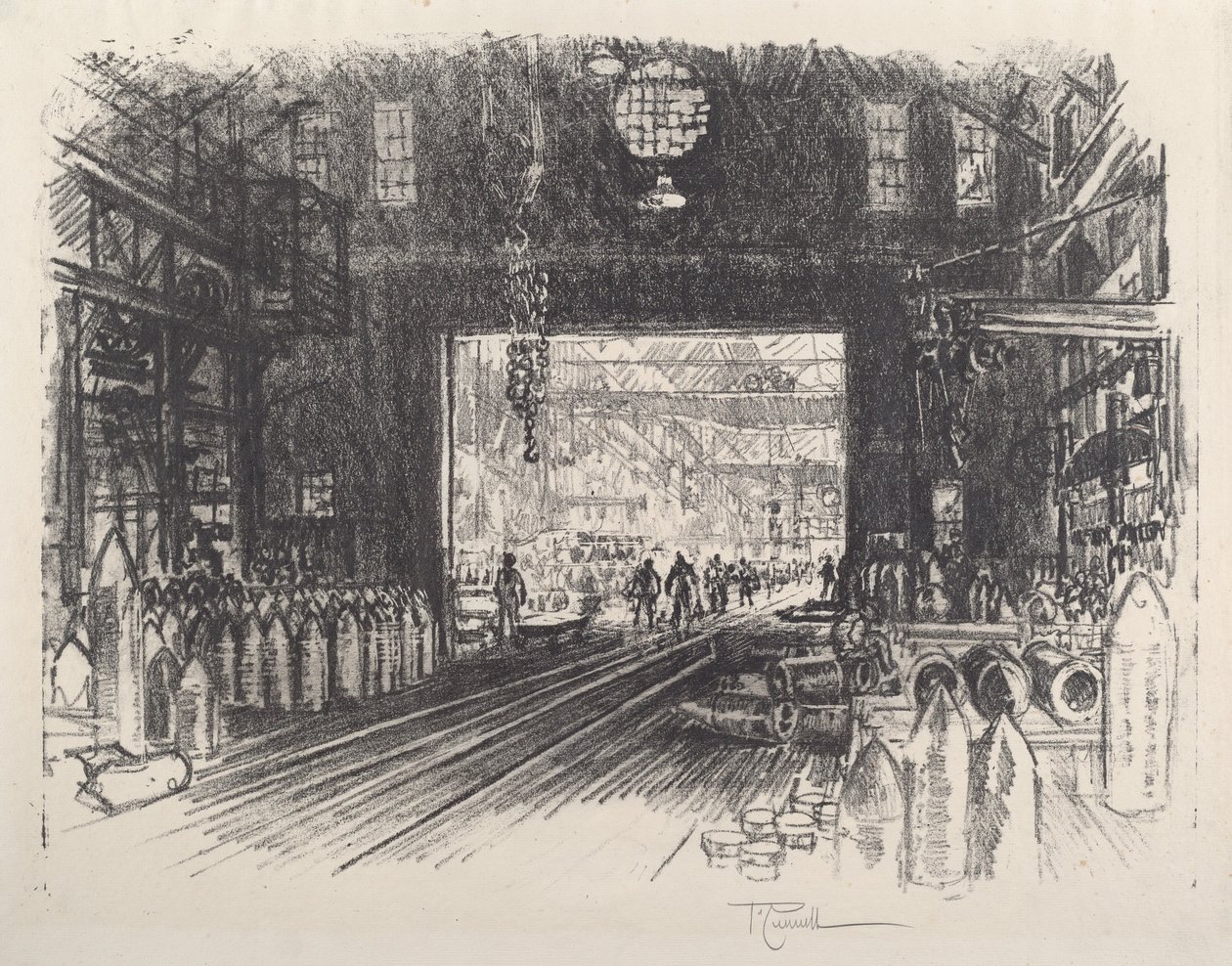Shell-fabrikken, nr. II af Joseph Pennell