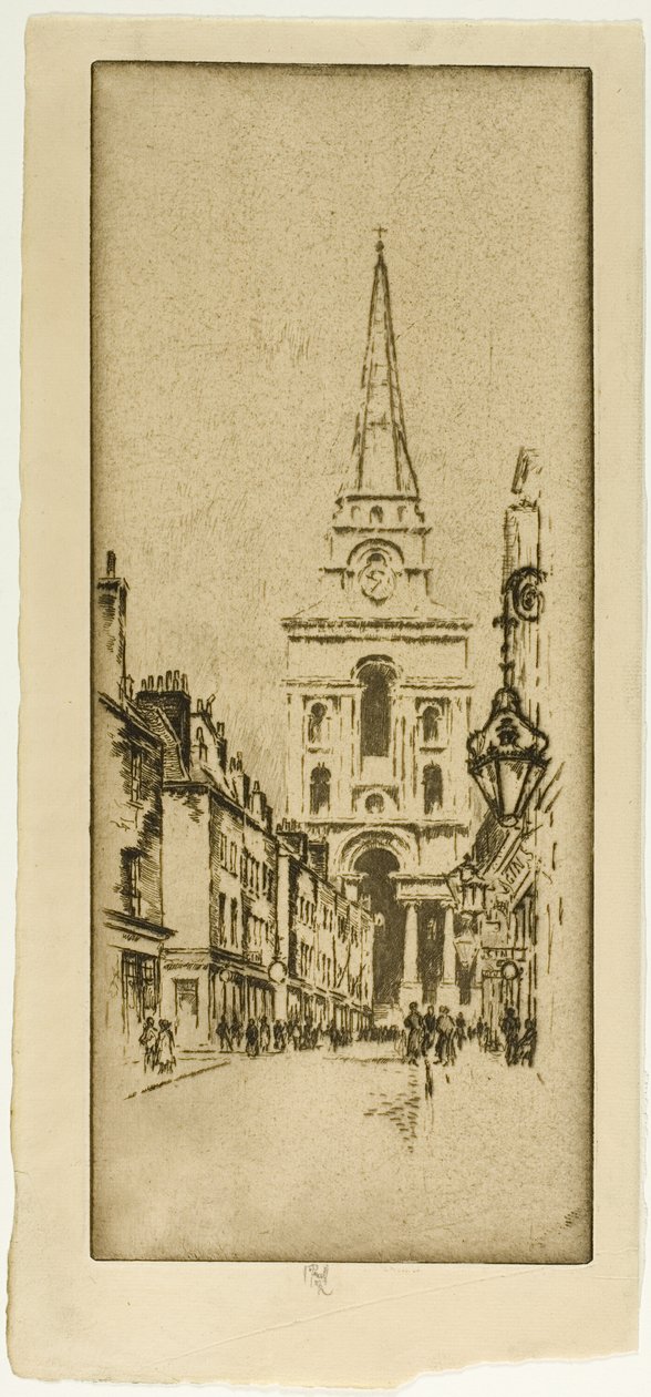 Spitalfields kirke af Joseph Pennell
