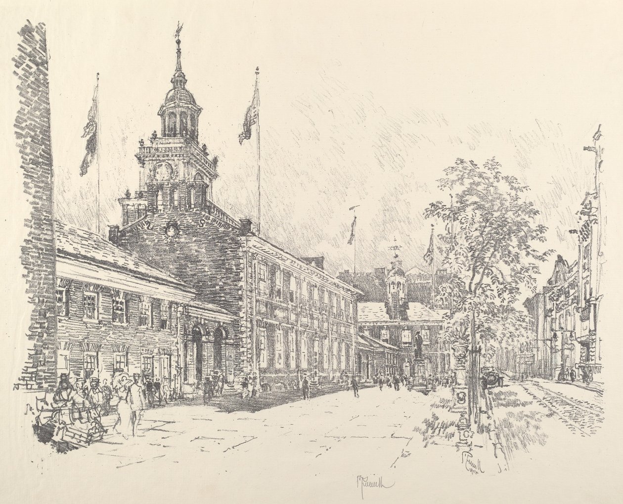 Statsbygninger, 1912. af Joseph Pennell