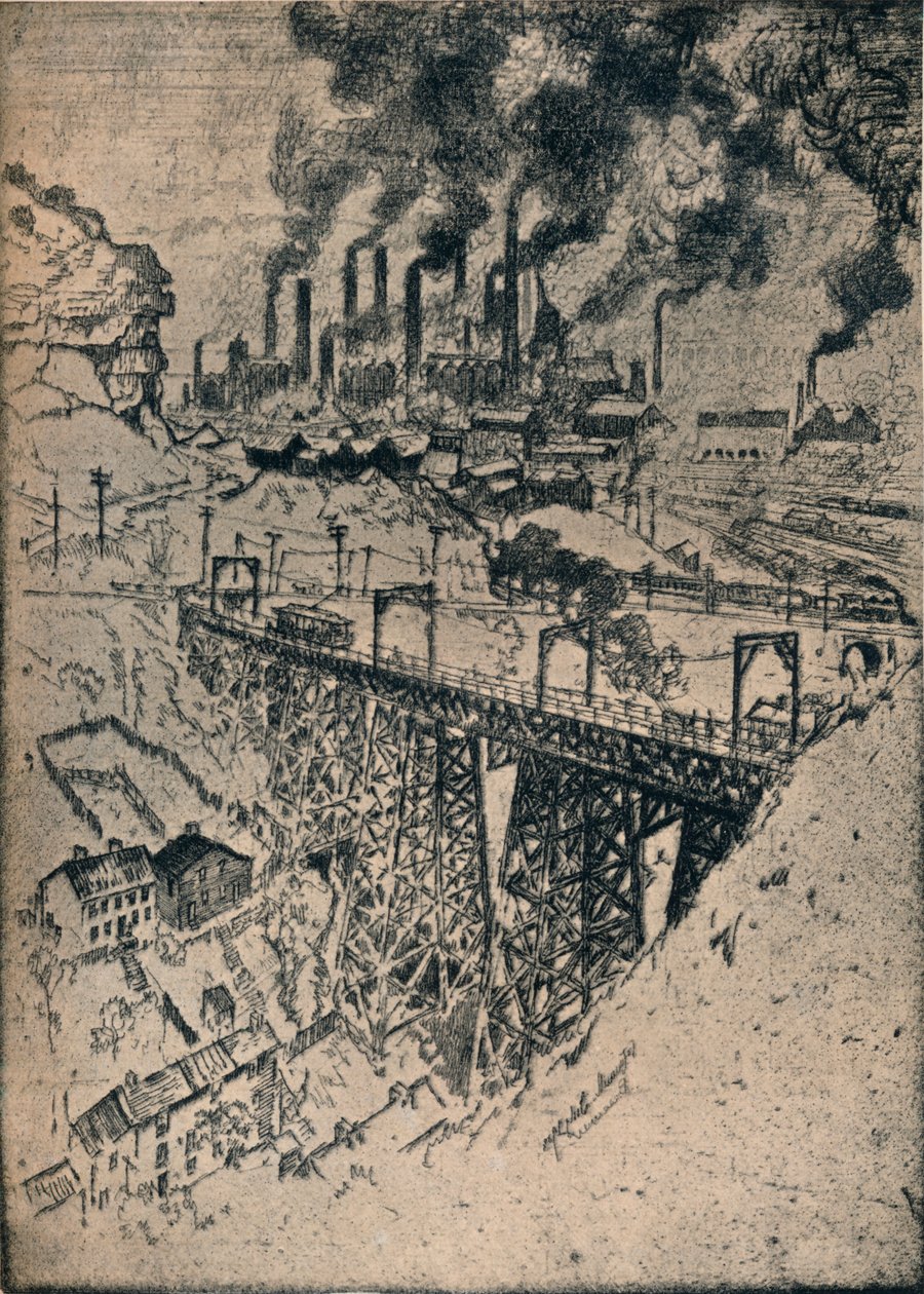 Steel-Edgar Thomson Works, 1909 af Joseph Pennell