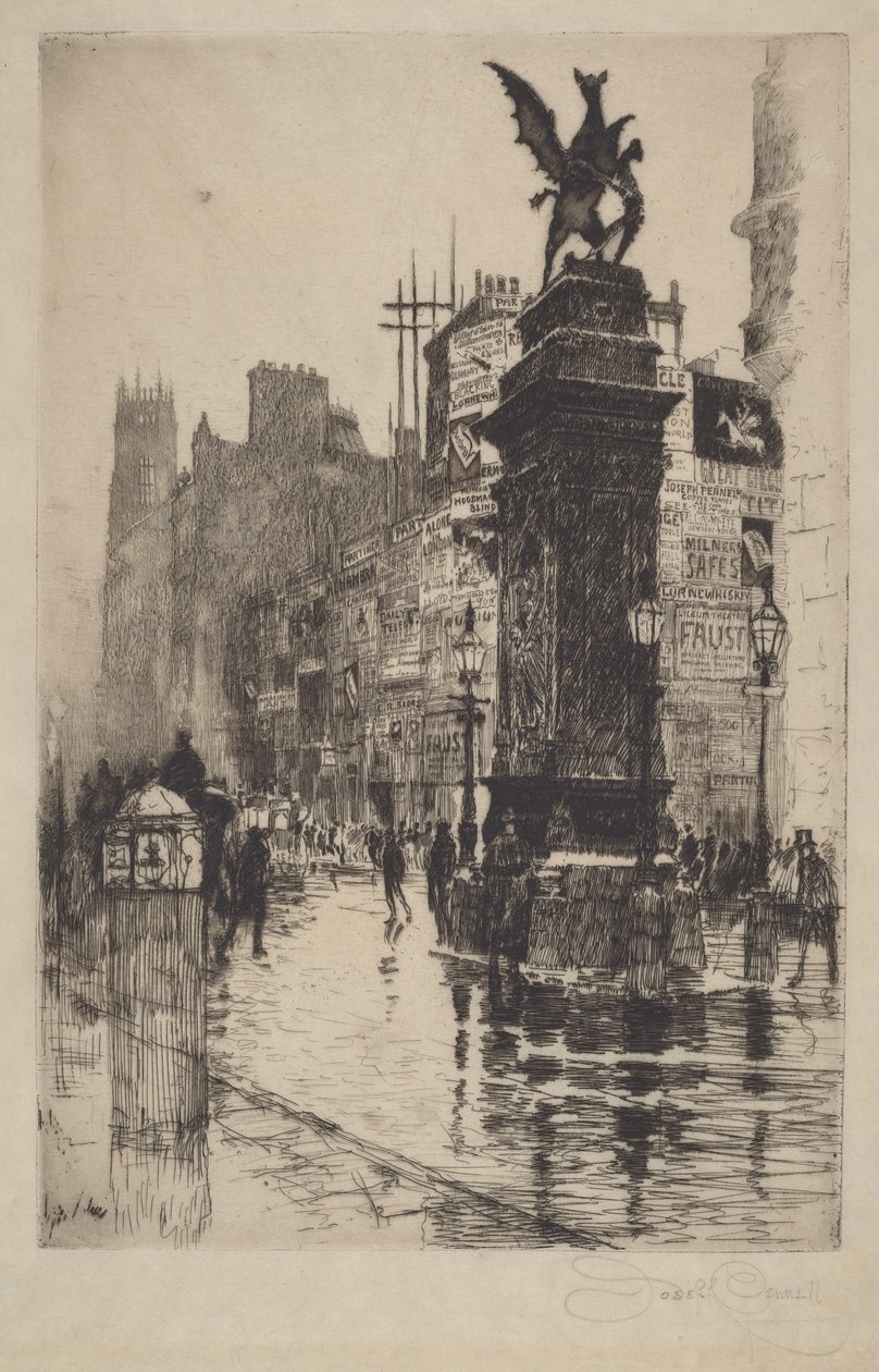 Temple Bar af Joseph Pennell