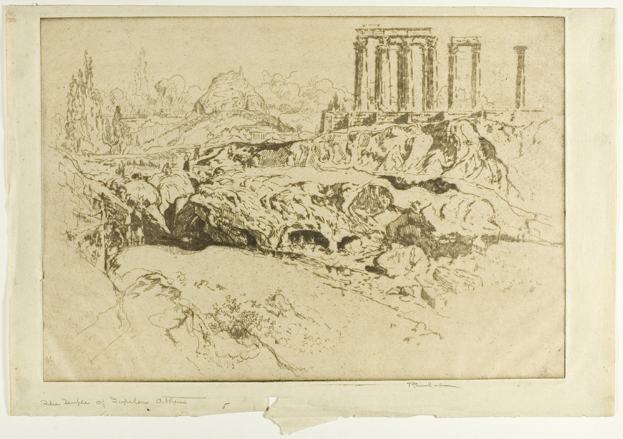 Jupiters tempel, Athen af Joseph Pennell