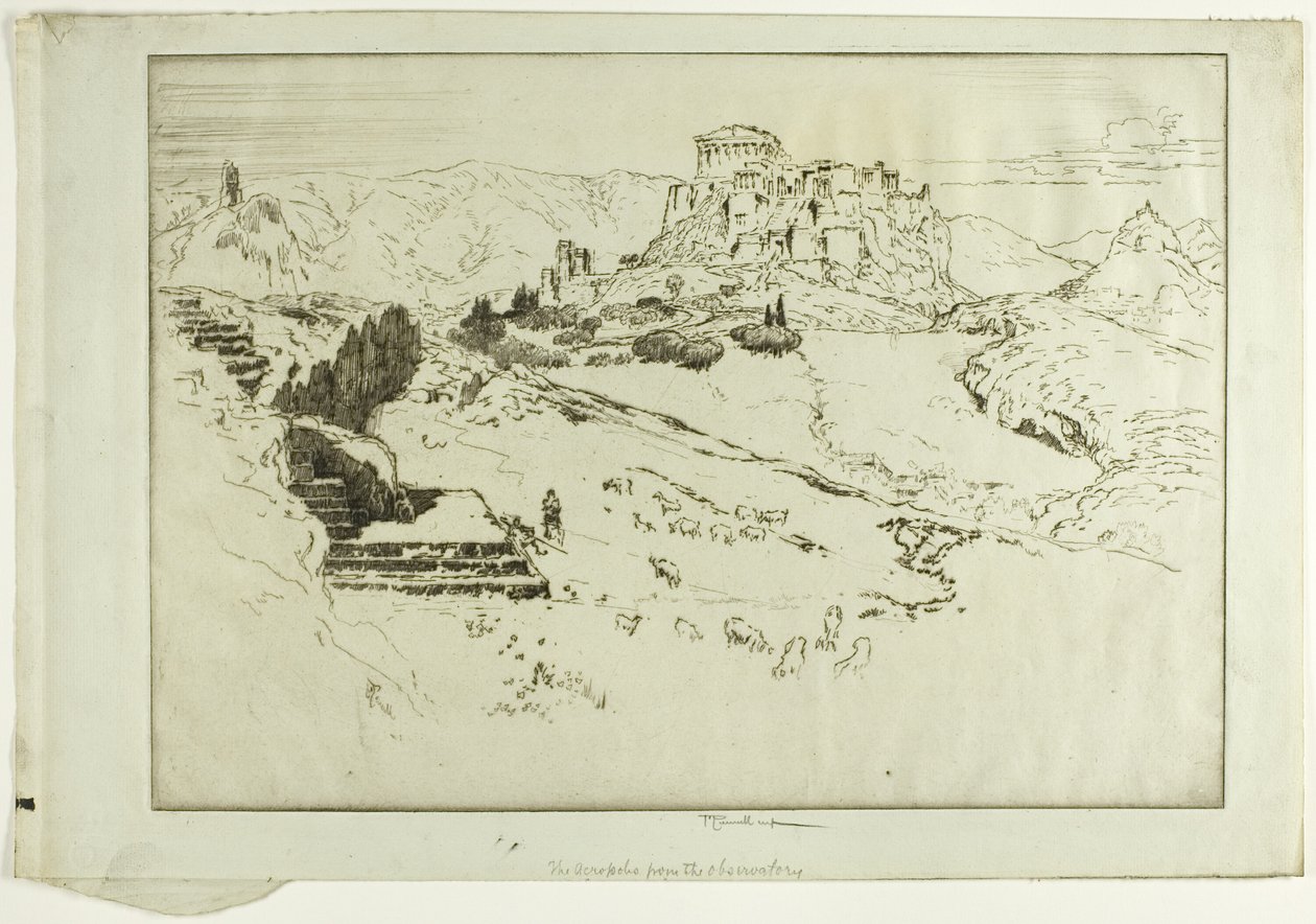 Akropolis fra Observatoriet af Joseph Pennell