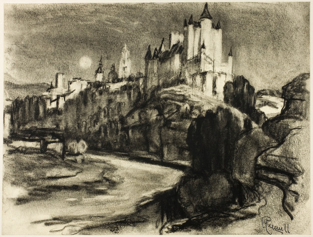Alcazar, Segovia af Joseph Pennell