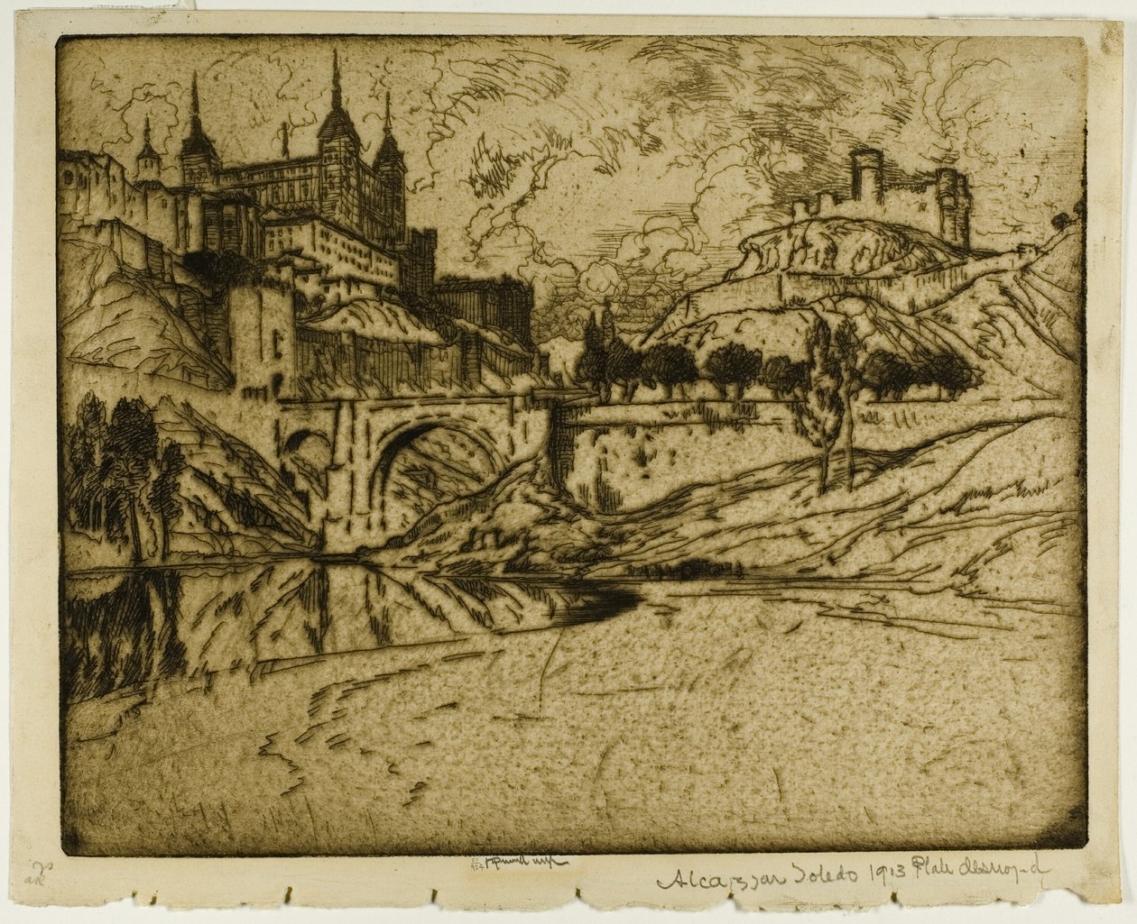 Alcazar, Toledo af Joseph Pennell