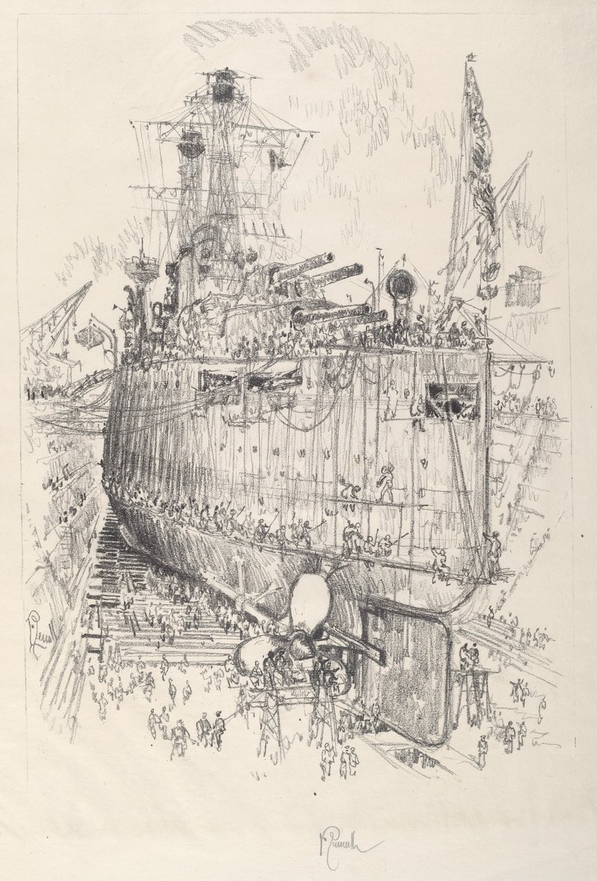Myrerne, 1917. af Joseph Pennell