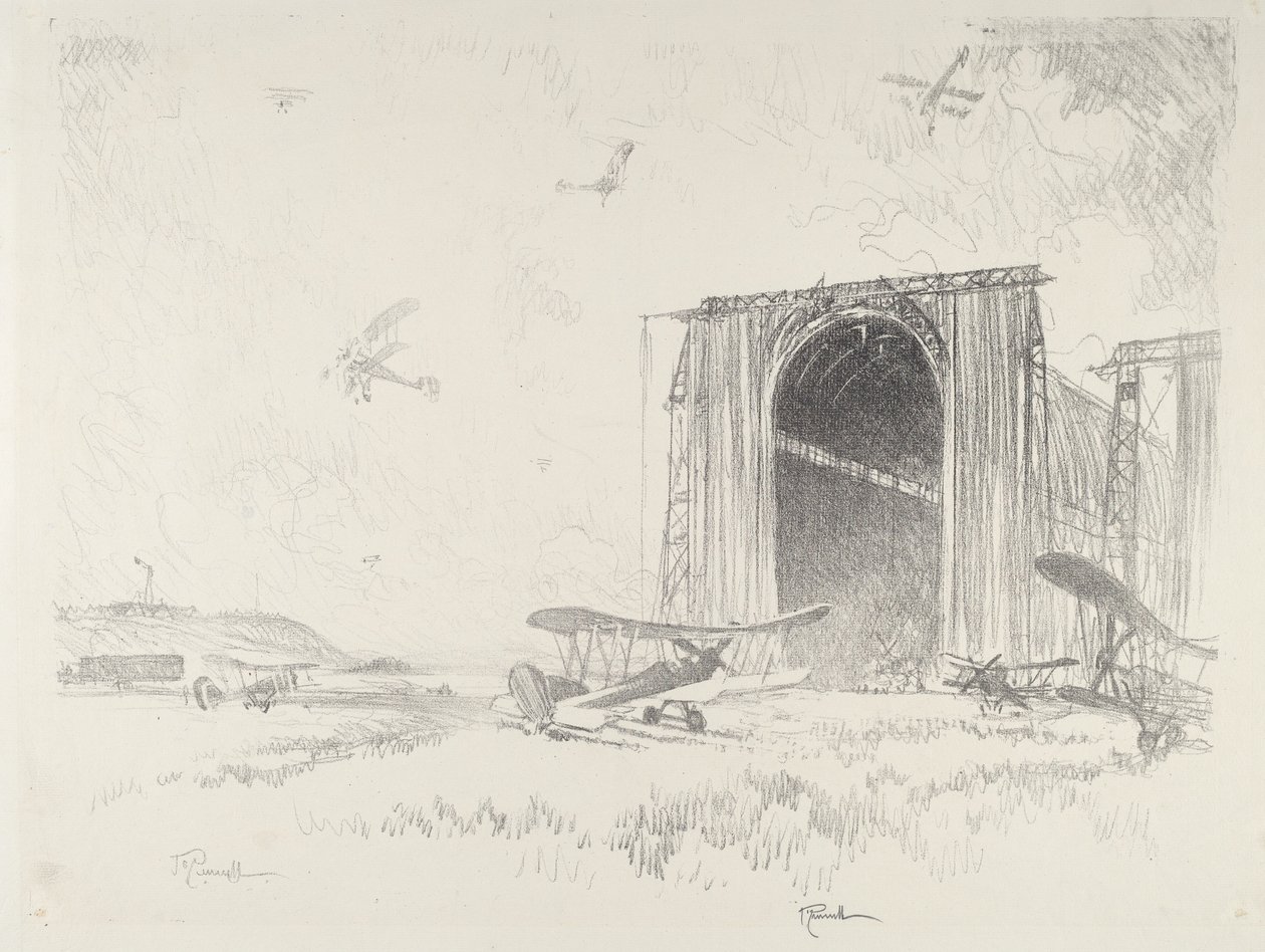 Ballonskuret, 1916. af Joseph Pennell