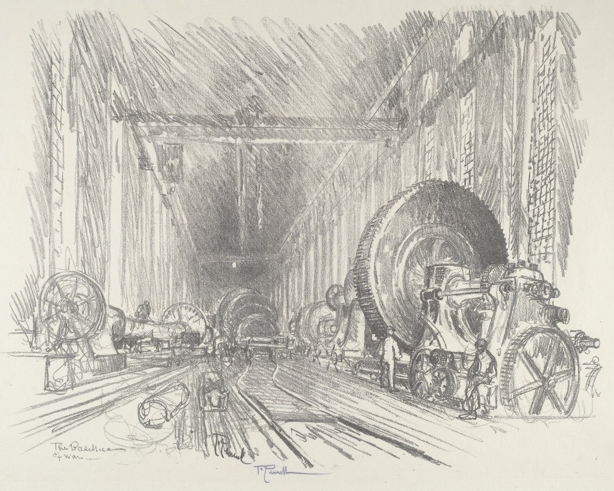 Krigsbasilikaen, 1916. af Joseph Pennell