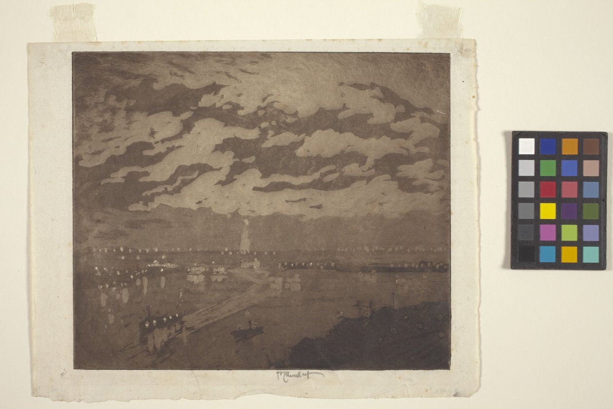The Bay, New York (akvatint) af Joseph Pennell