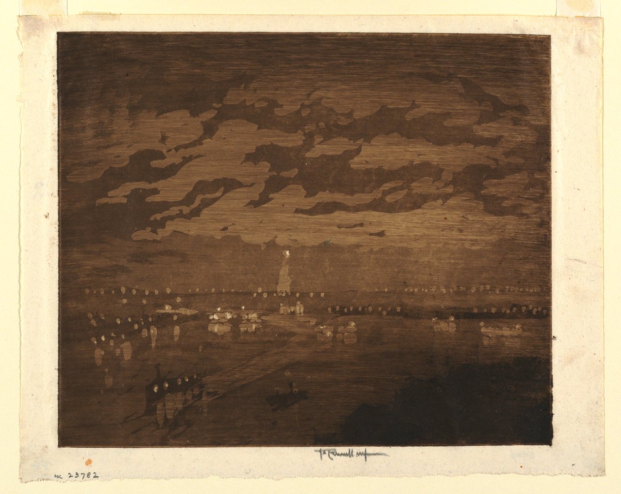 The Bay, New York af Joseph Pennell