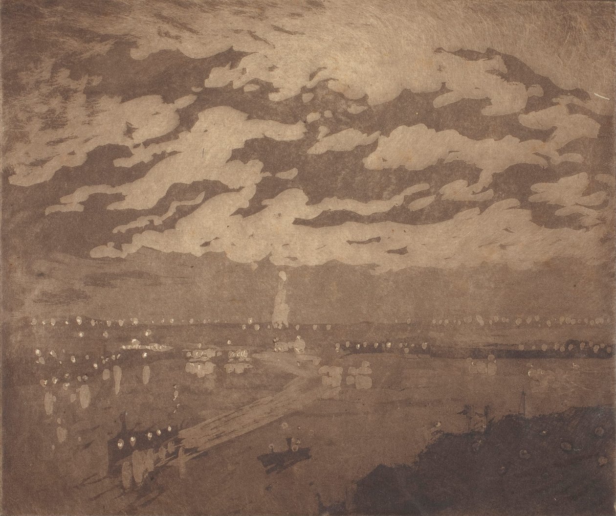 Bugten, New York af Joseph Pennell