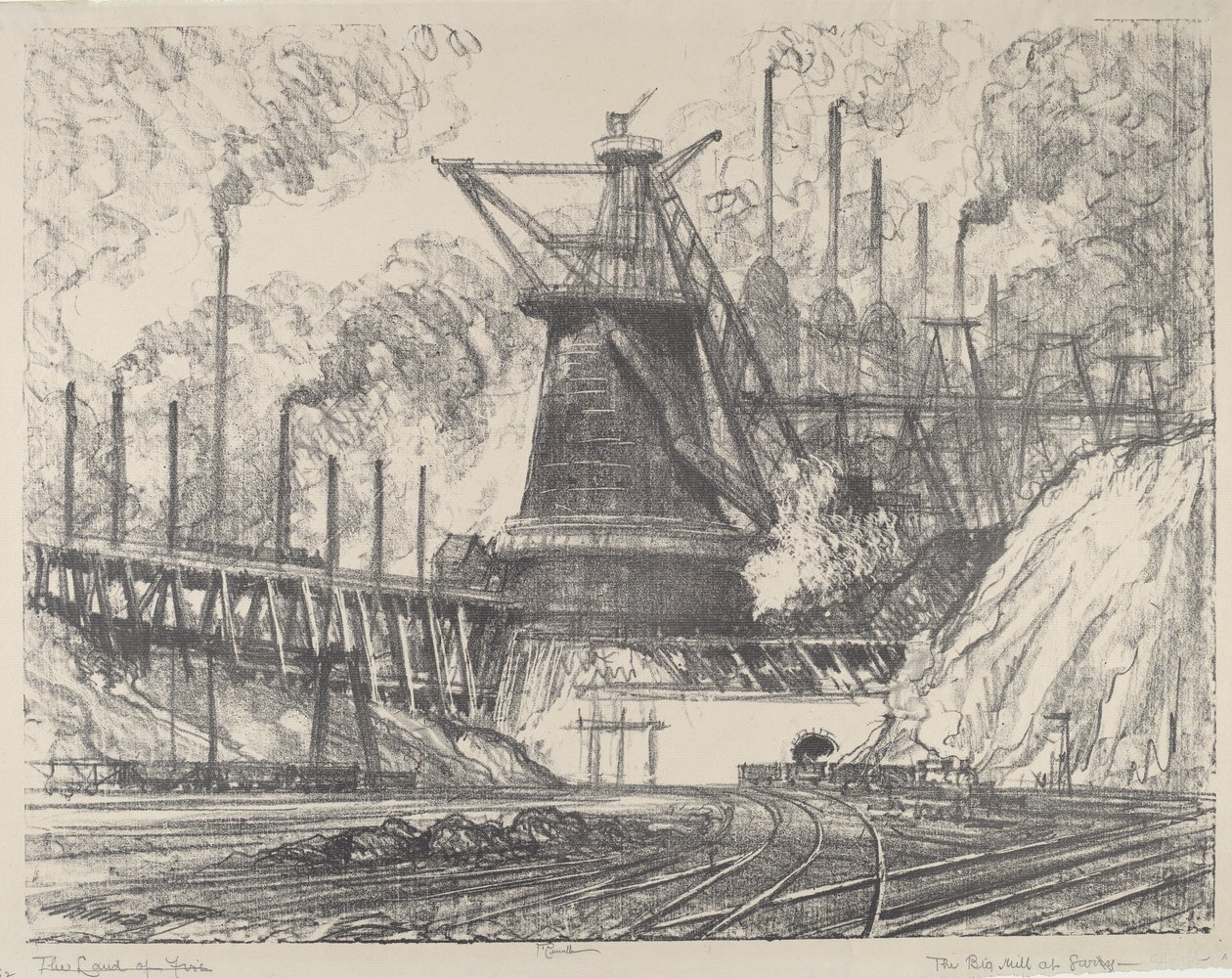 The Big Mill, Gary, Indiana af Joseph Pennell