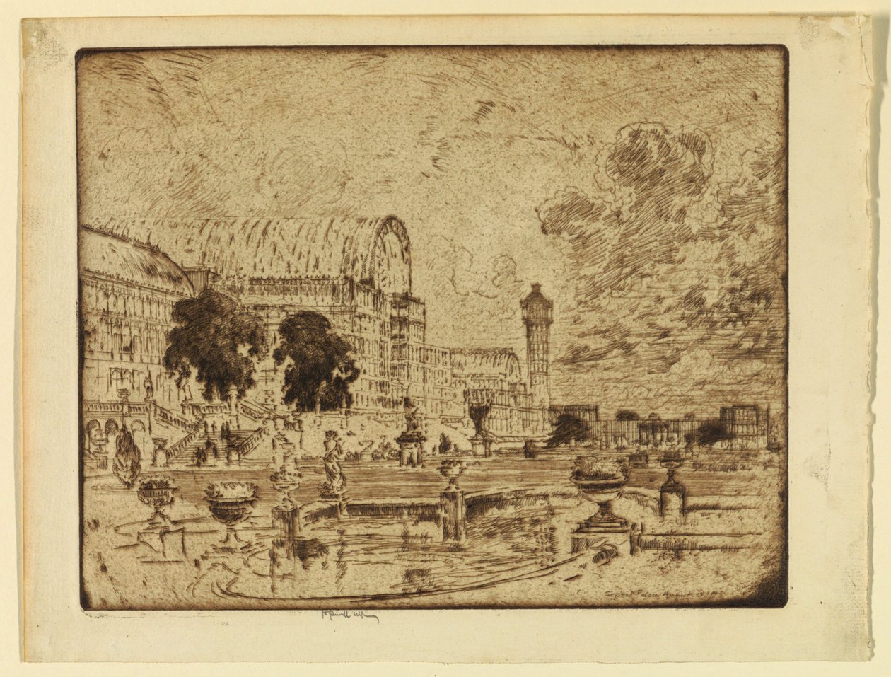 Crystal Palace, London af Joseph Pennell