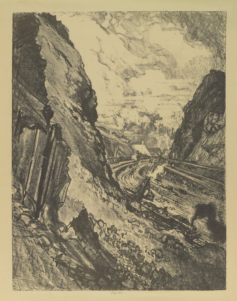 Snittet mod Culebra af Joseph Pennell