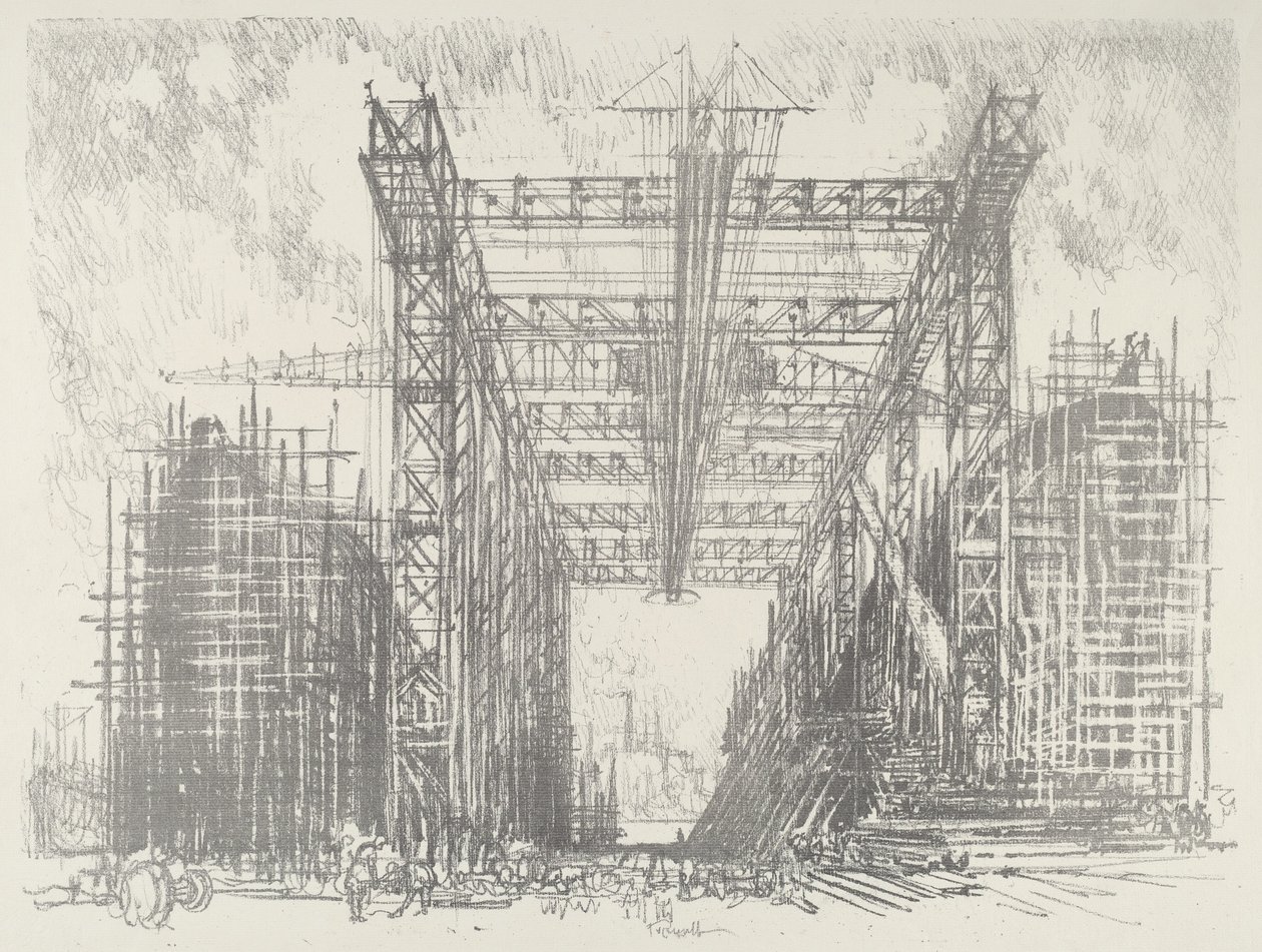 Portalen, 1916. af Joseph Pennell