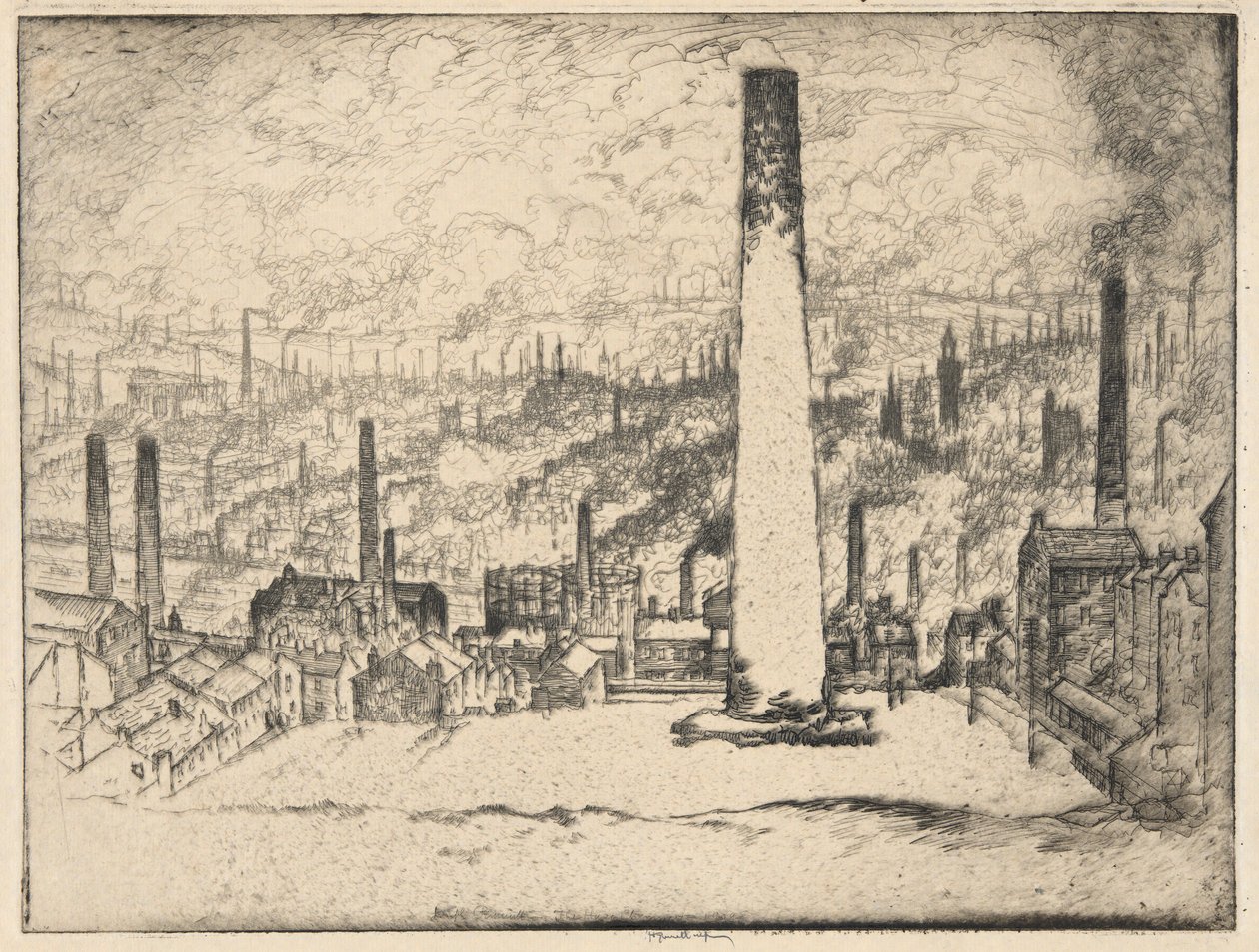 Den Store Skorsten, Bradford af Joseph Pennell