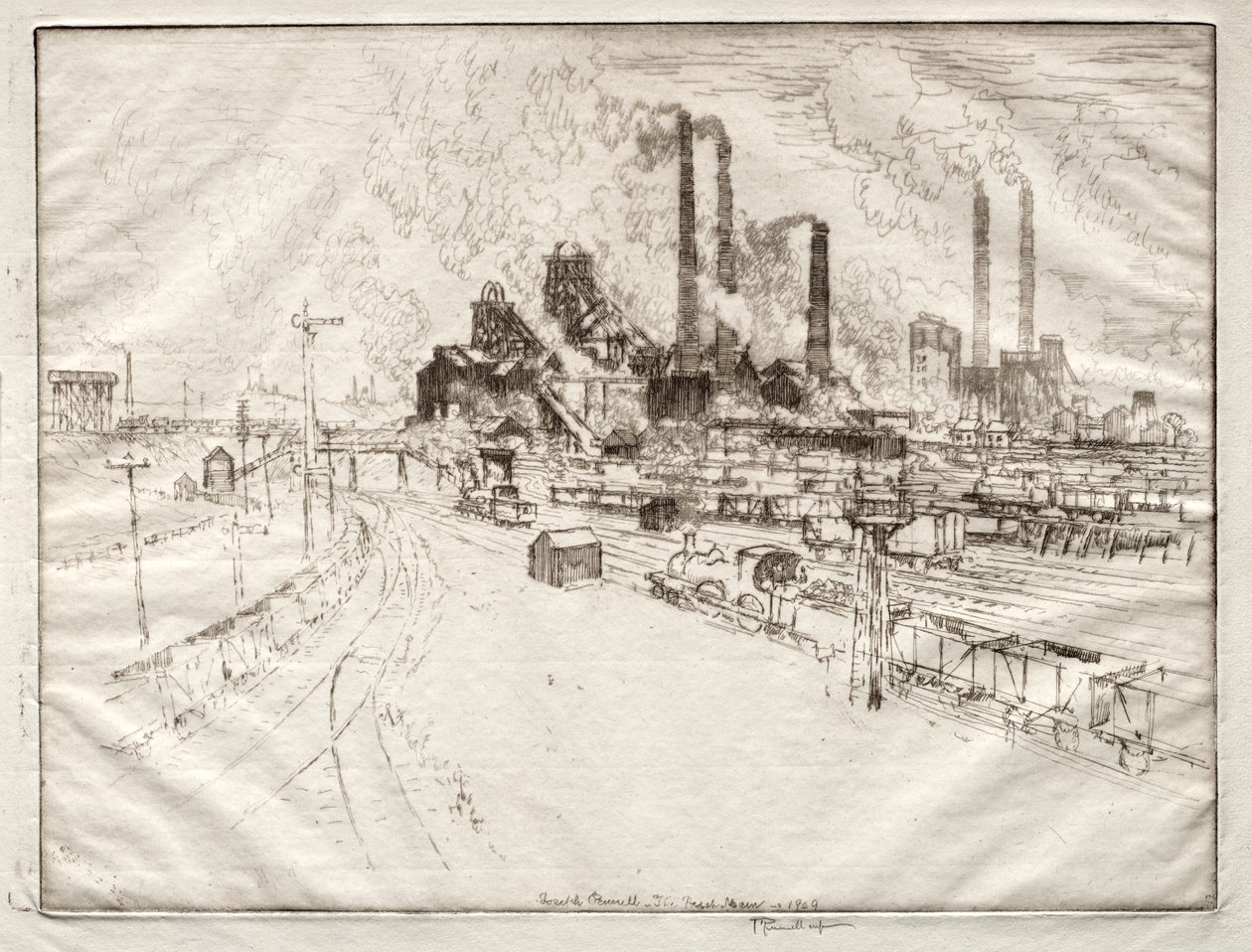 The Great Main, nær Sheffield af Joseph Pennell