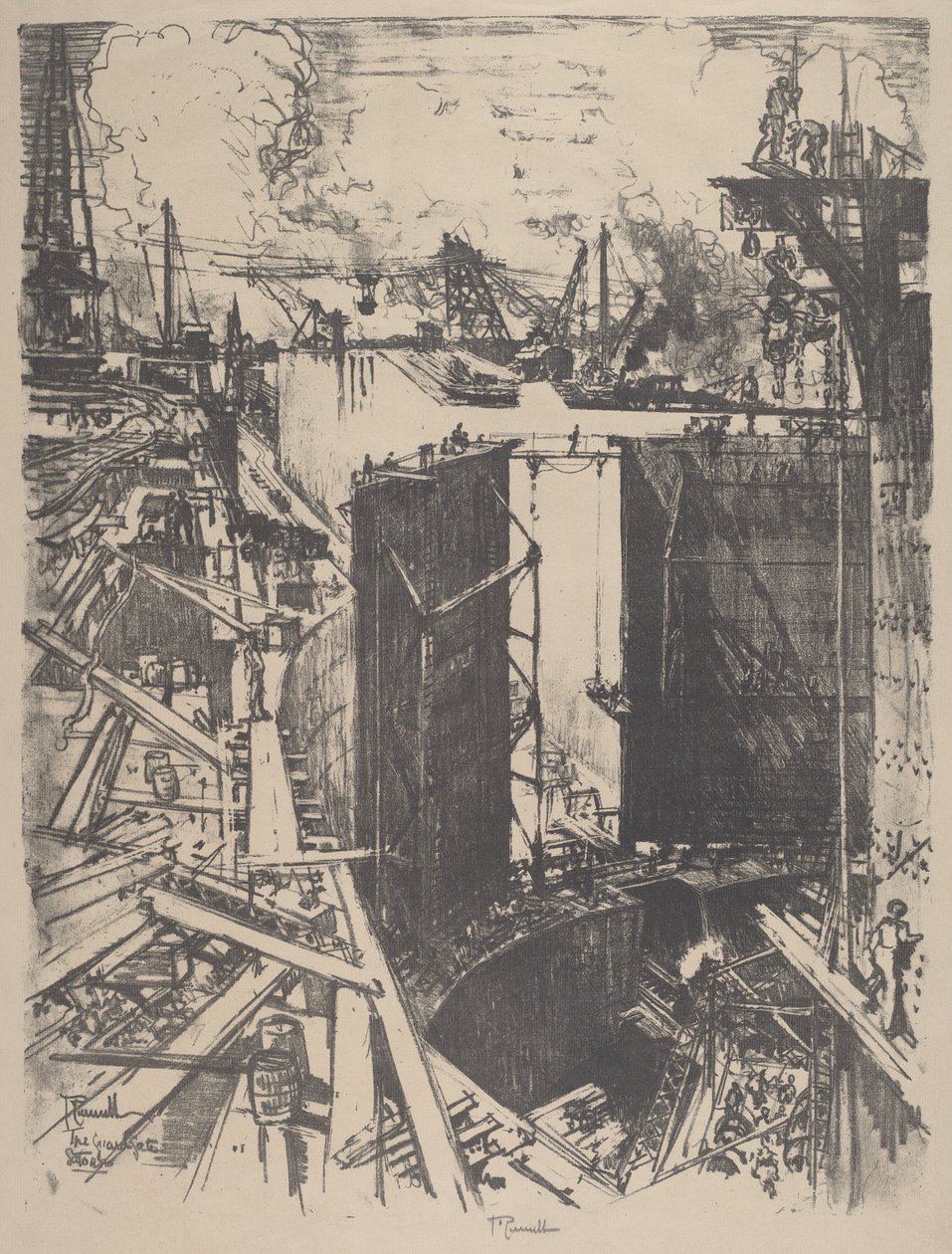 Vagtporten, Gatun Lock af Joseph Pennell