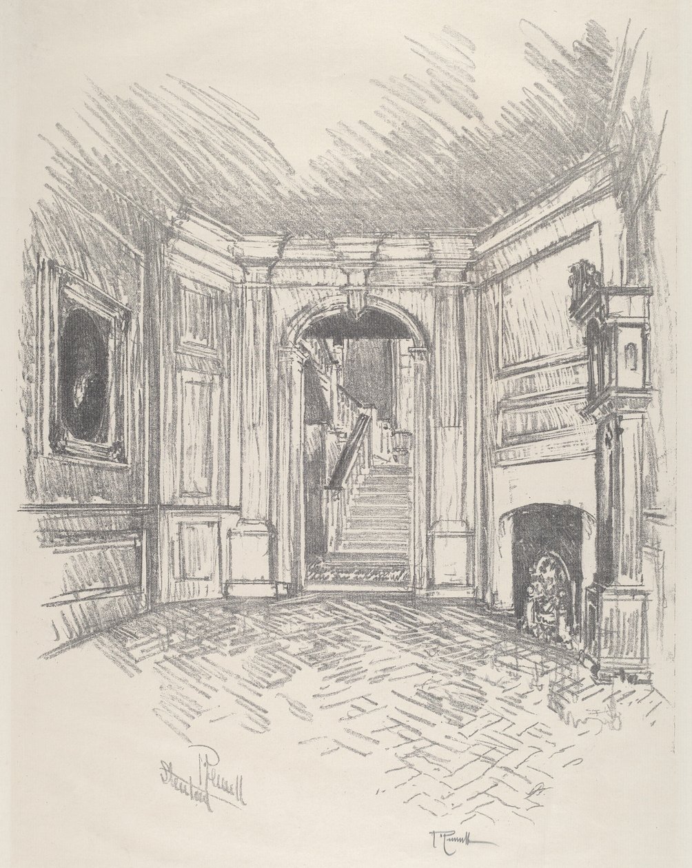 Hallen, Stenton af Joseph Pennell