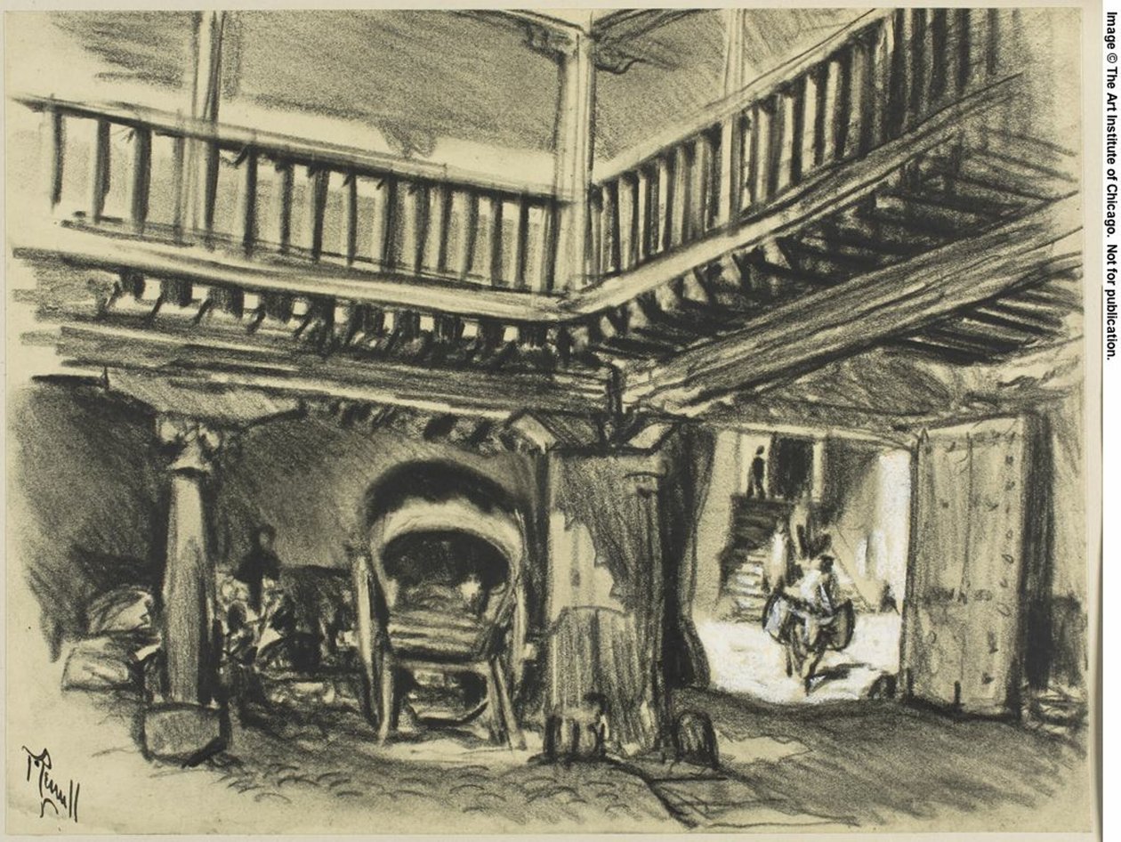 Kroen i Cervantés, Toledo af Joseph Pennell