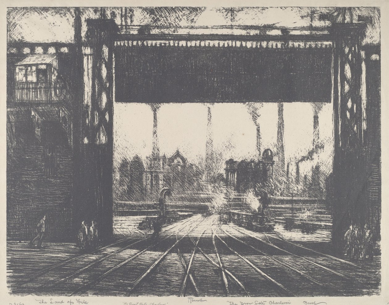 Jernporten, Charleroi, 1911. af Joseph Pennell