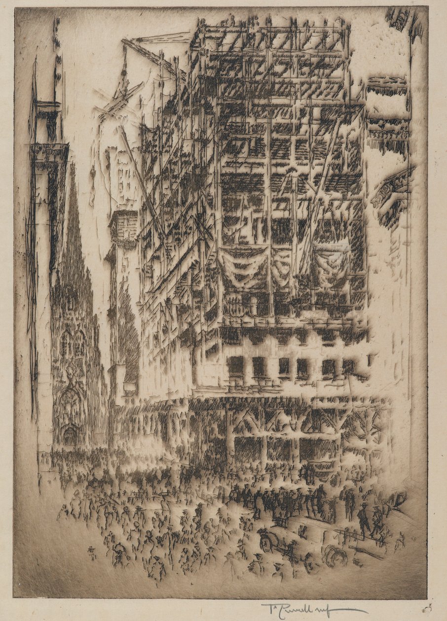 Den nye børs, 1921 af Joseph Pennell