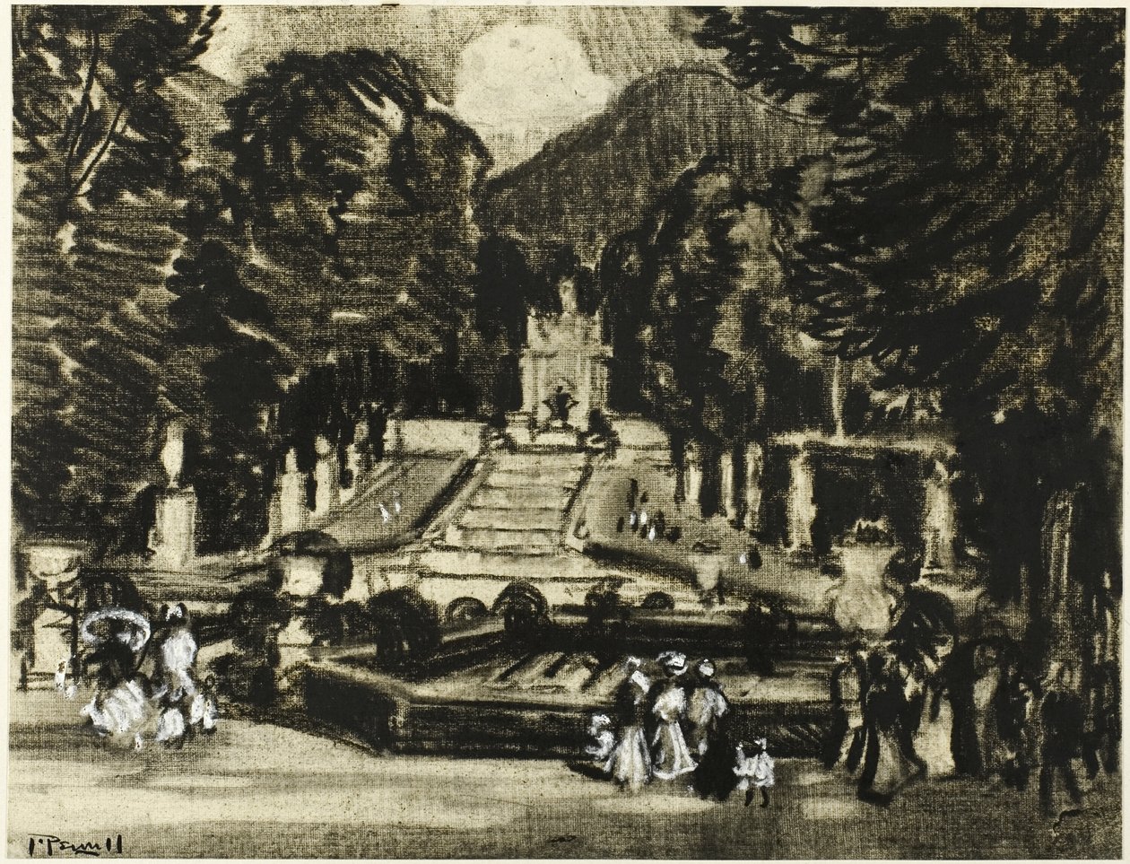 Parken, La Granja af Joseph Pennell
