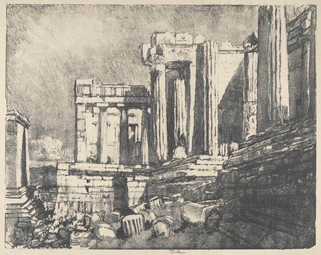 Propylæerne, Athen af Joseph Pennell