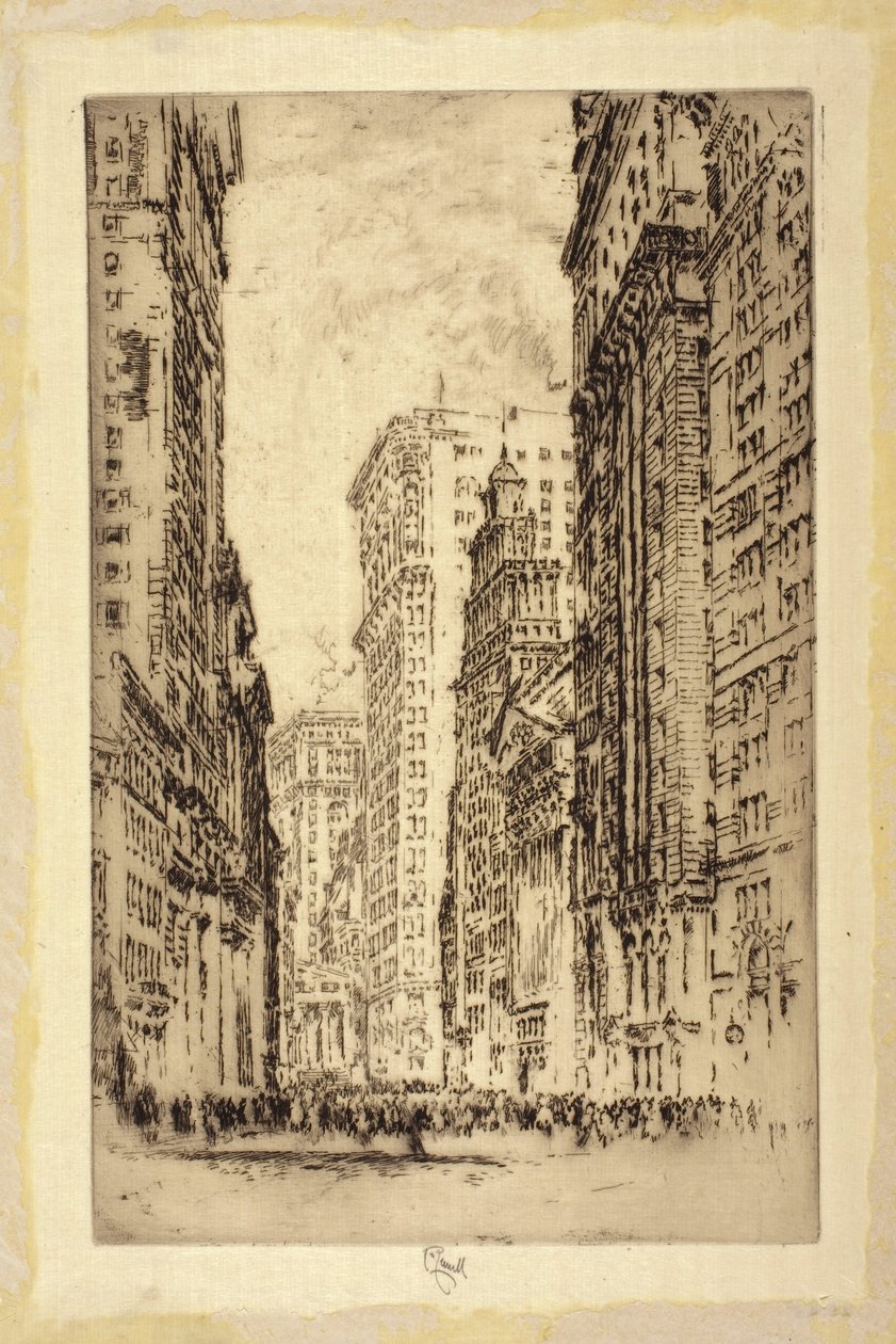 Børsen i New York af Joseph Pennell