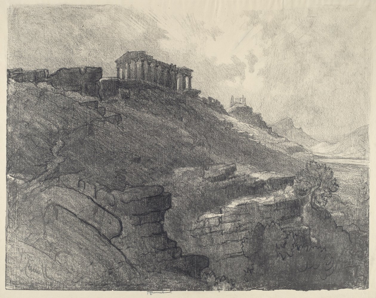Templerne på væggen, Girgenti af Joseph Pennell